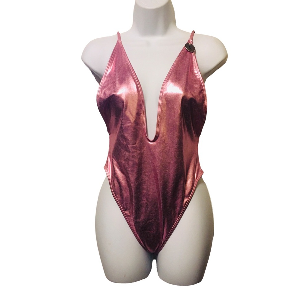 Pink metallic swimsuit